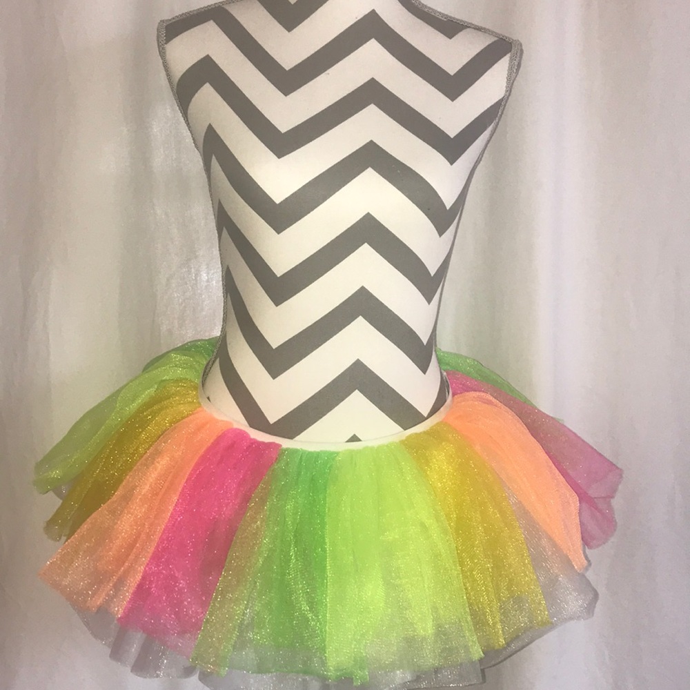 Neon Pink, Orange, Yellow, & Green Tutu